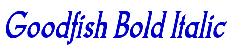 Goodfish Bold Italic 字体